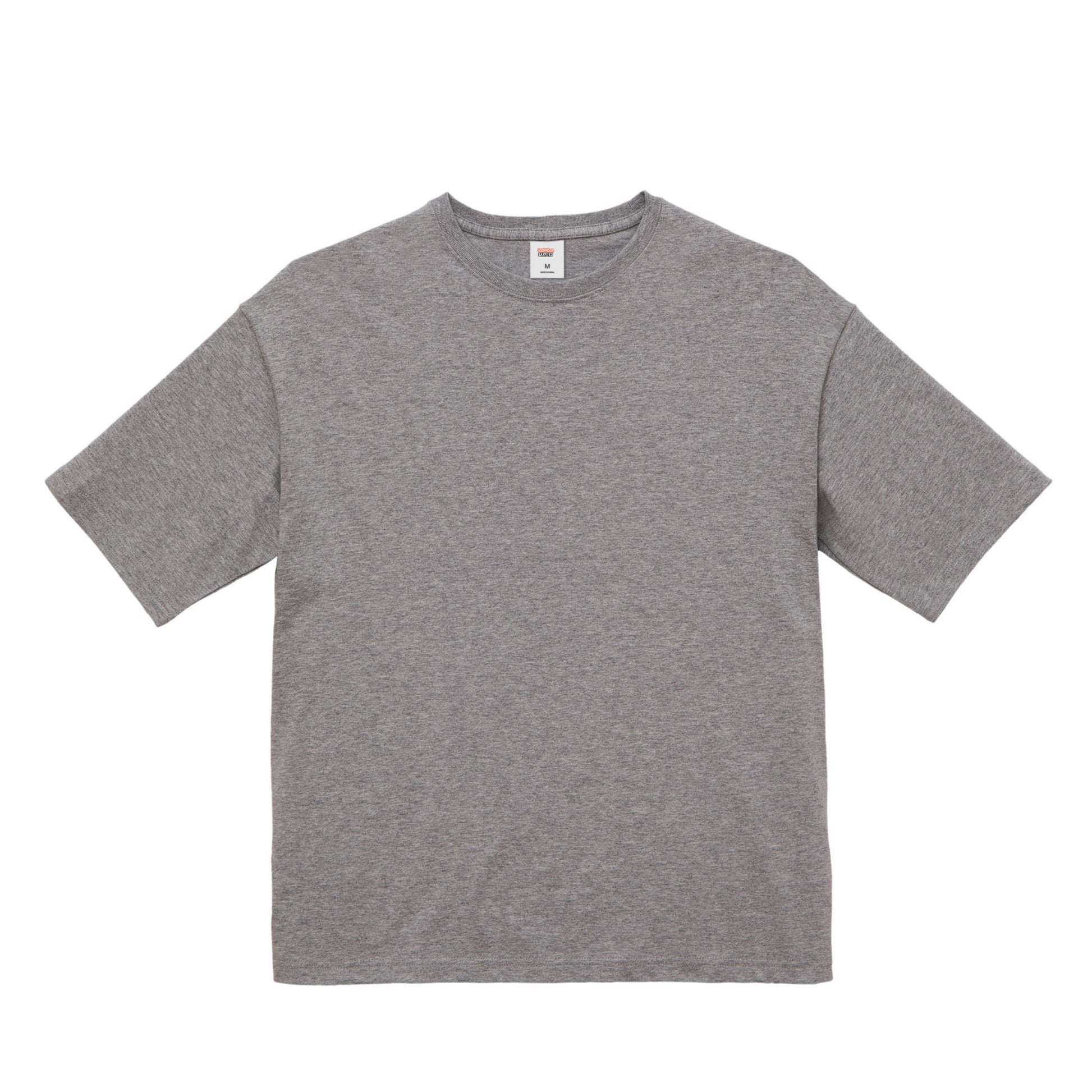 シンプルビッグT　プリント無 mixed-gray image