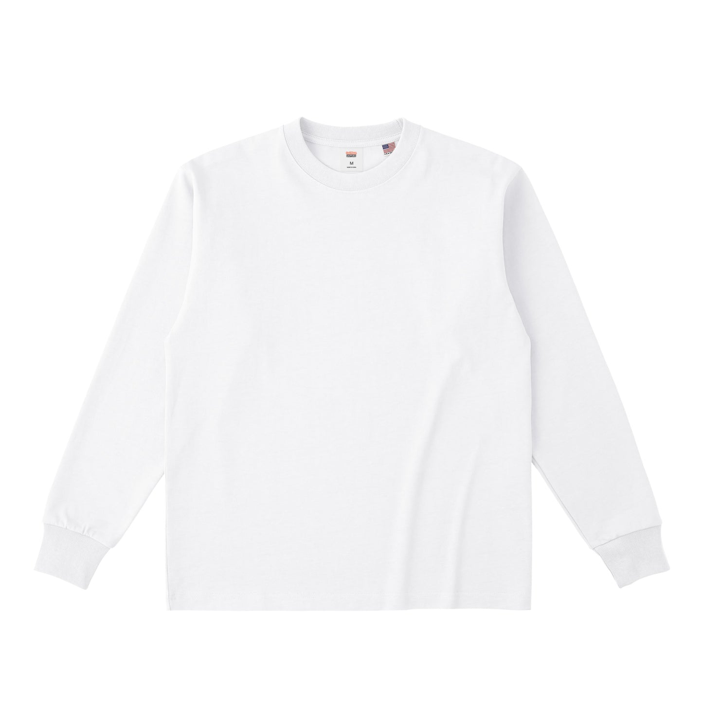 USAコットン　ロングスリーブTシャツ white image