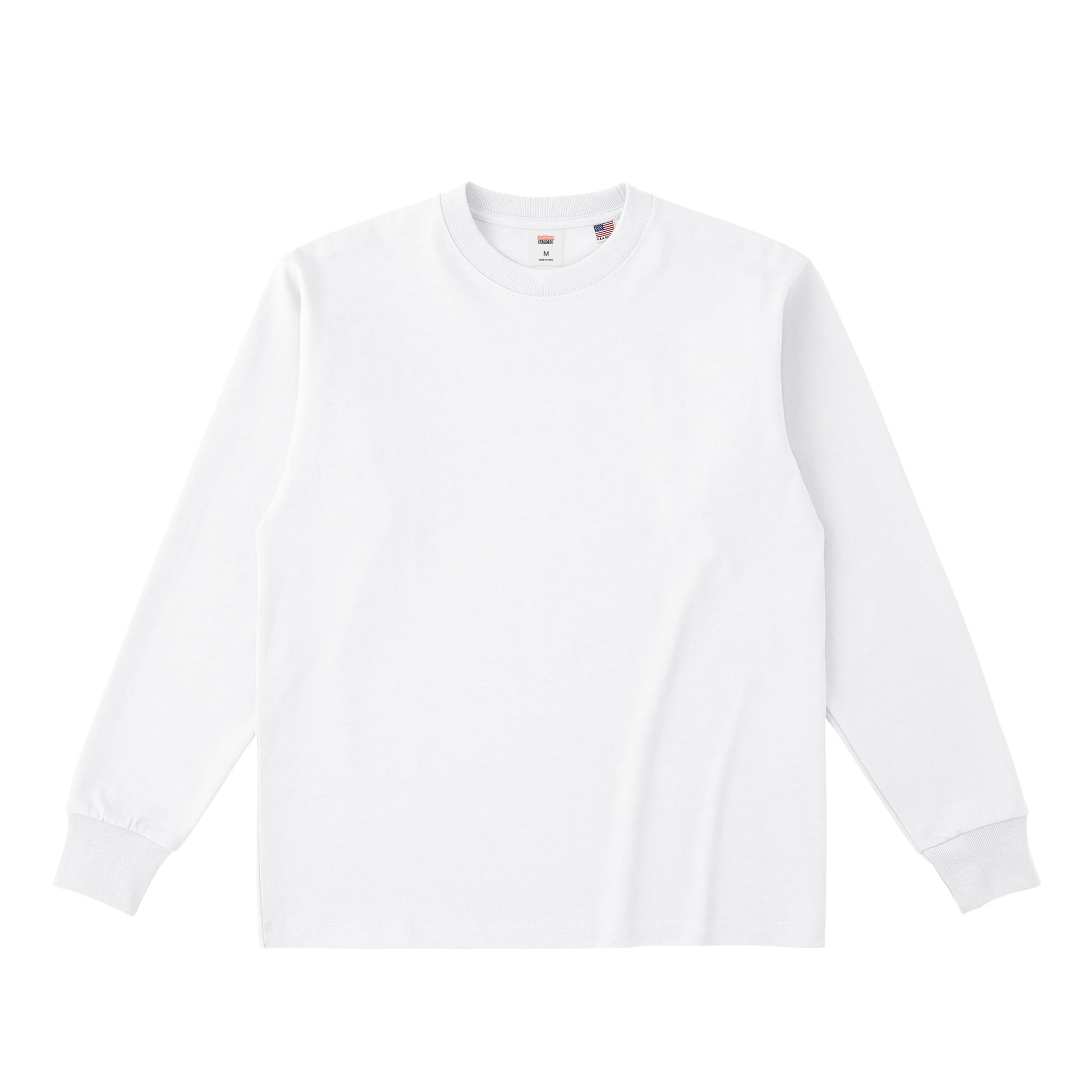 USAコットン　ロングスリーブTシャツ white image