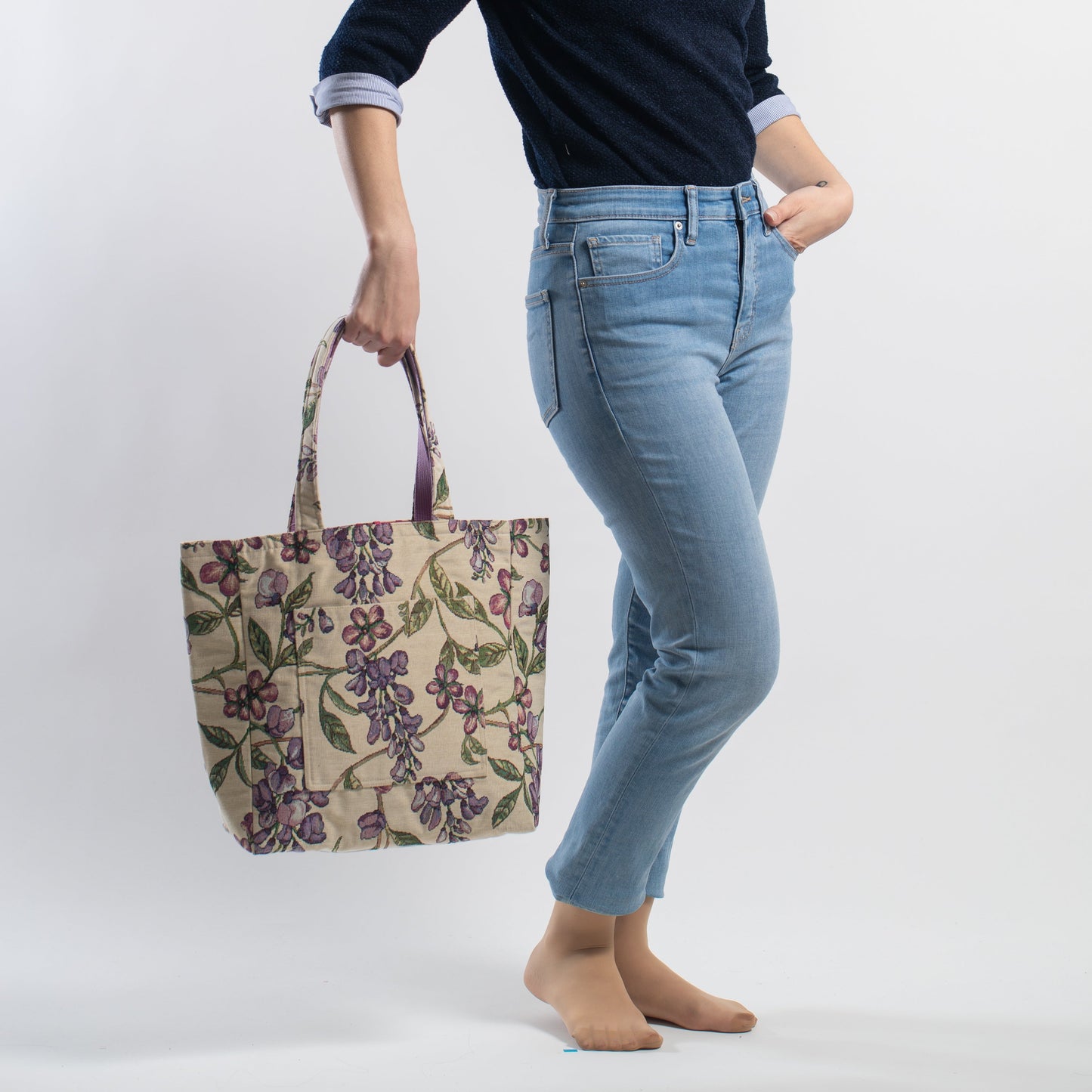 フレンチリバーシブルバッグ （横長トート）