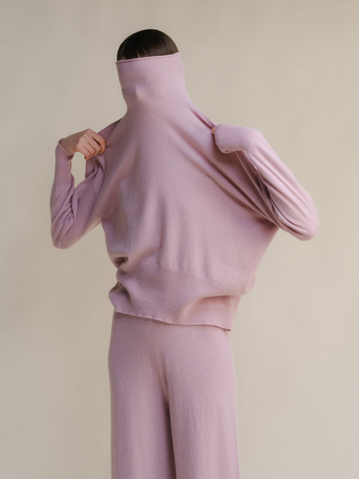 Cashmere Mix Maxi Turtleneck Sweater (3D-Knit)