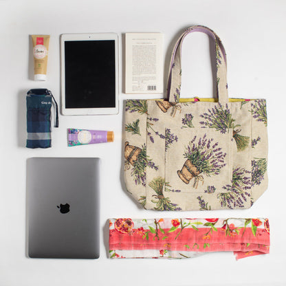 フレンチリバーシブルバッグ （横長トート）